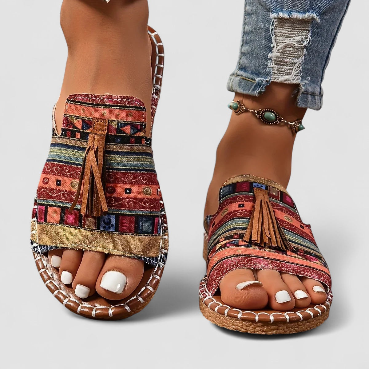 Leena - Bekväma och Platta Ortopediska Sandaler
