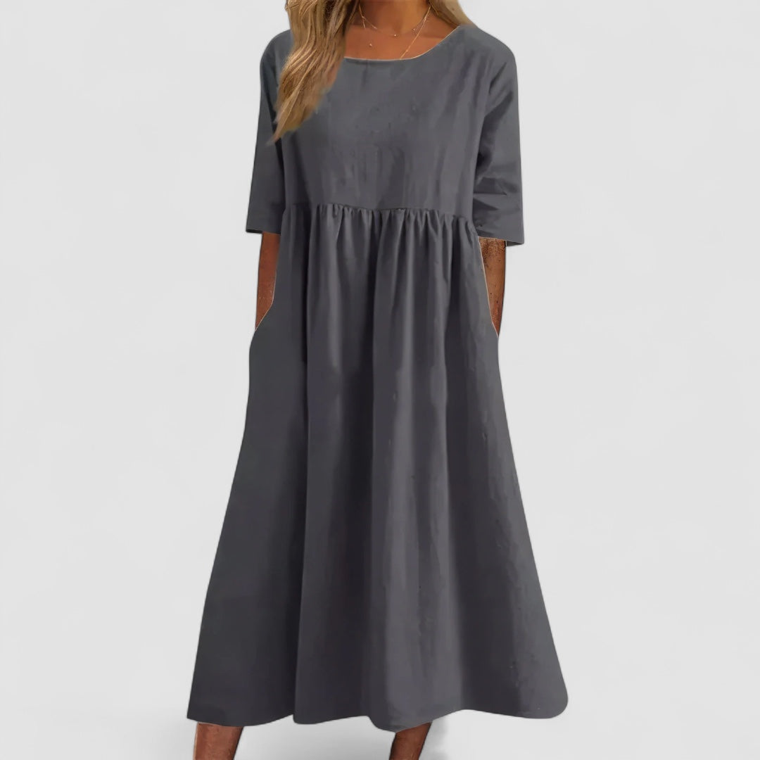 Pocketklänning i bomull