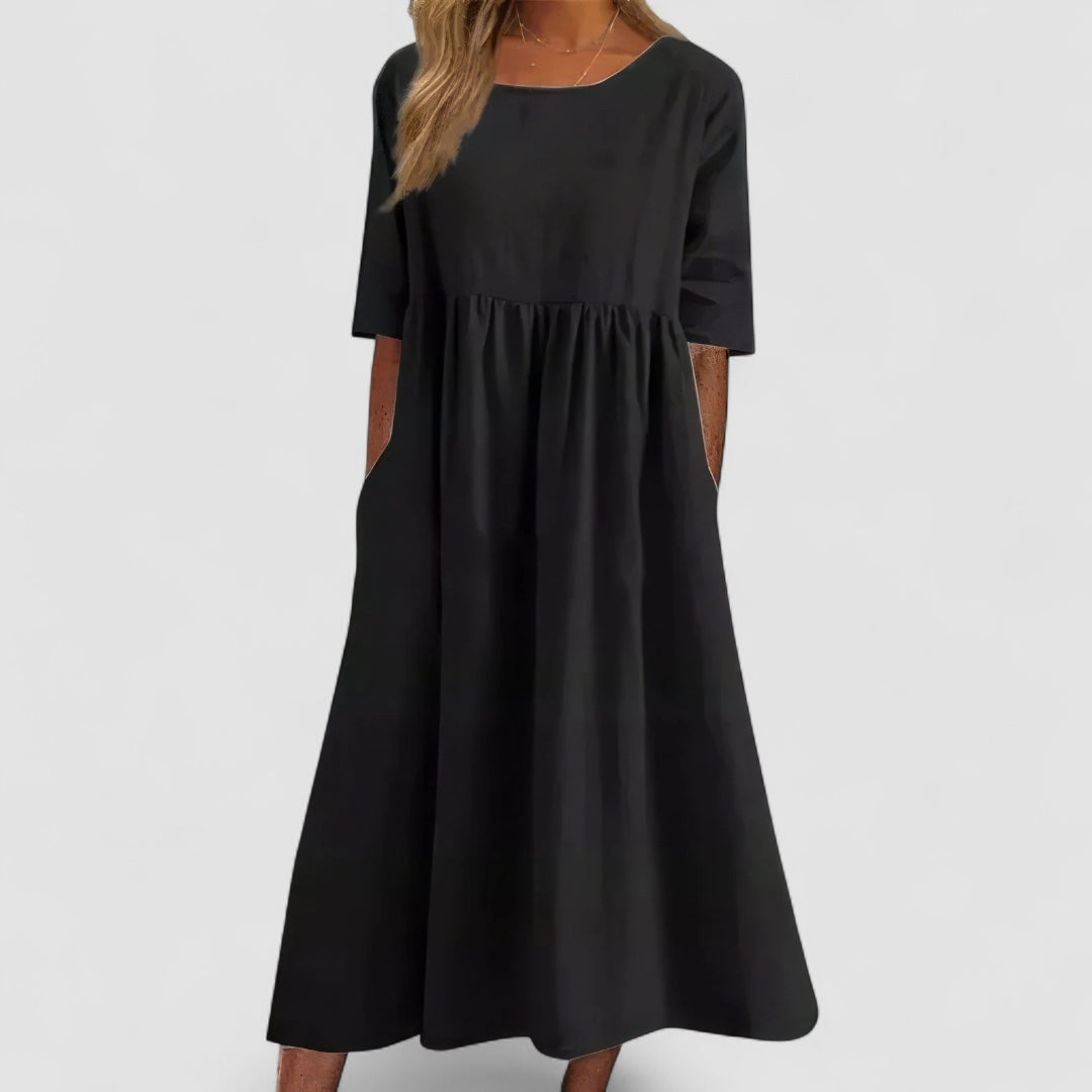 Pocketklänning i bomull