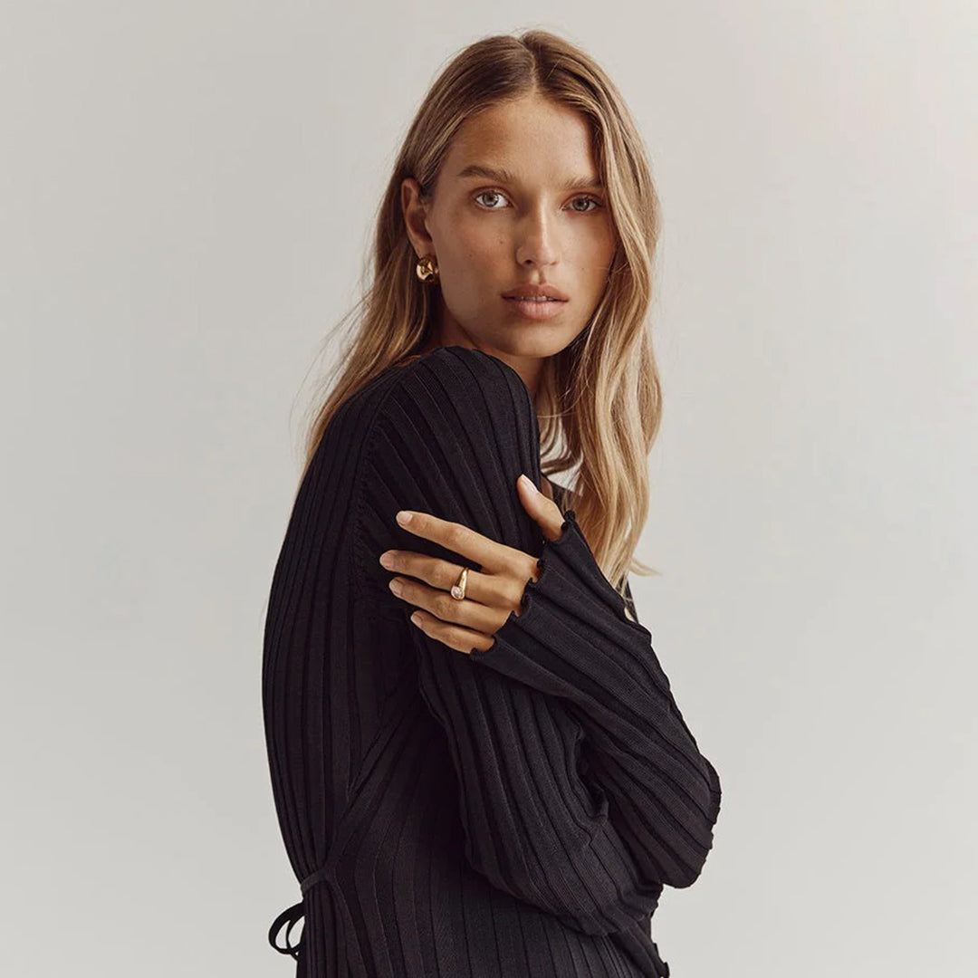 Maxiklänning i Stickad Kvalitet