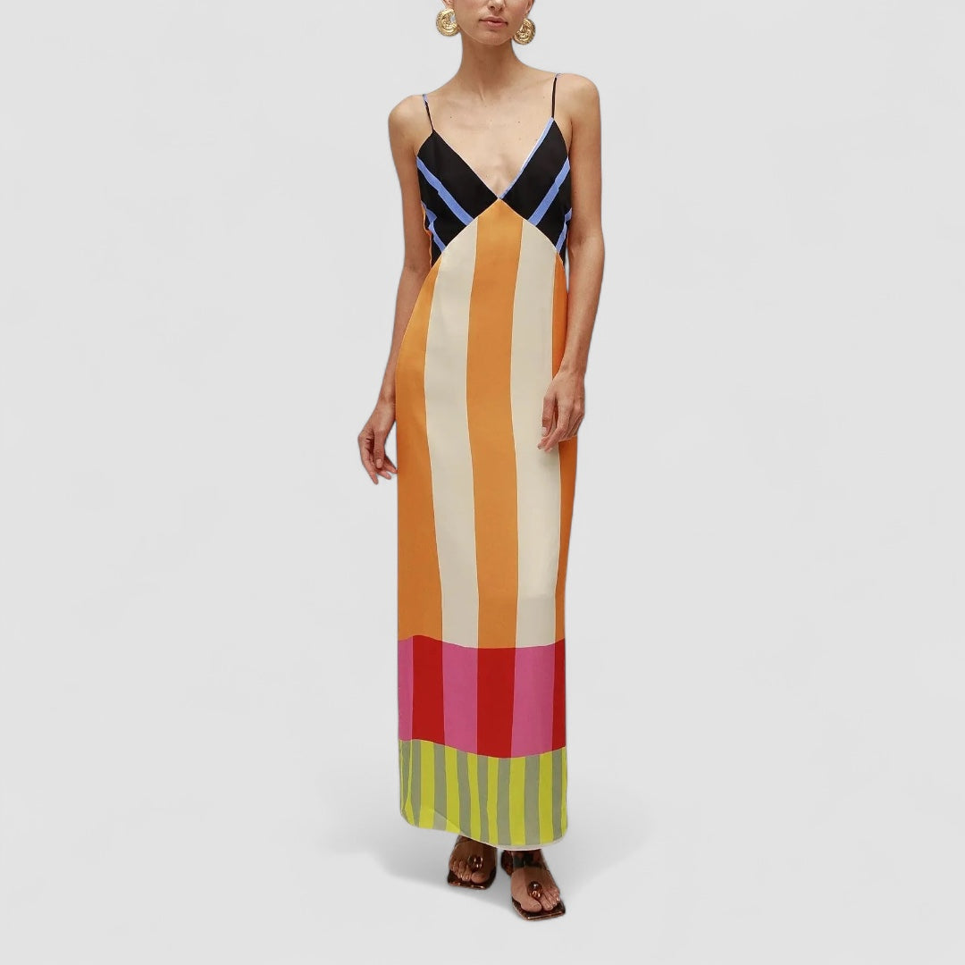 Paloma – Maxi Klänning i Randigt