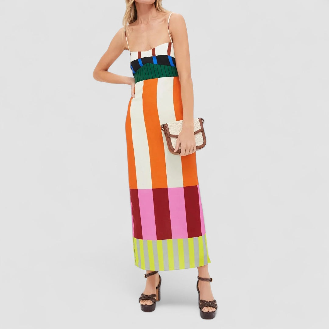 Paloma – Maxi Klänning i Randigt