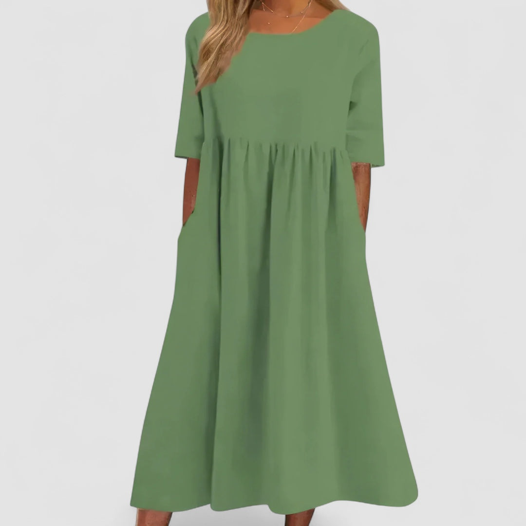 Pocketklänning i bomull